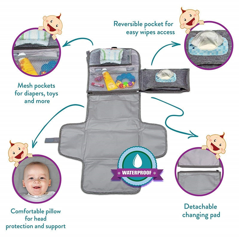 CHANGE DIAPERS™MALETA PORTATIL PARA CAMBIAR PAÑALES.