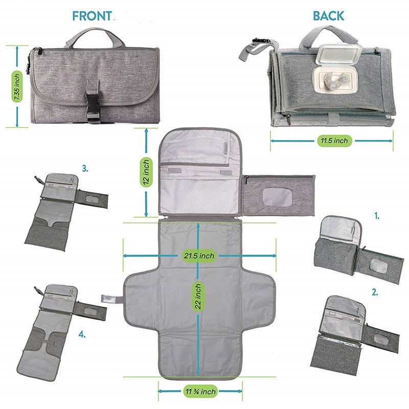 CHANGE DIAPERS™MALETA PORTATIL PARA CAMBIAR PAÑALES.