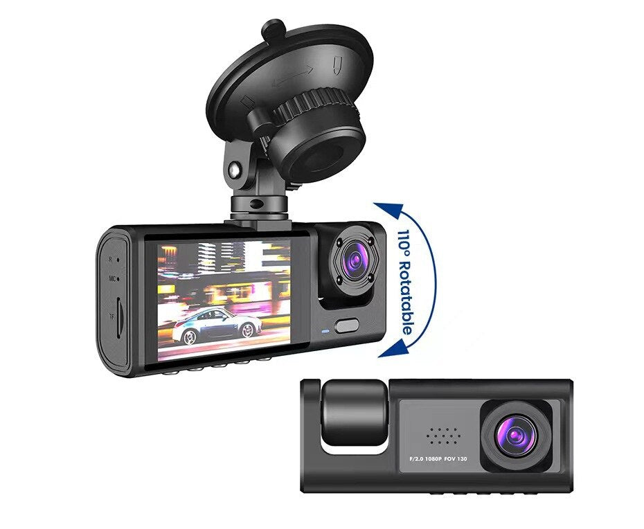 BBS DASHCAM™ DVR HD 1080P 3-LENTES.